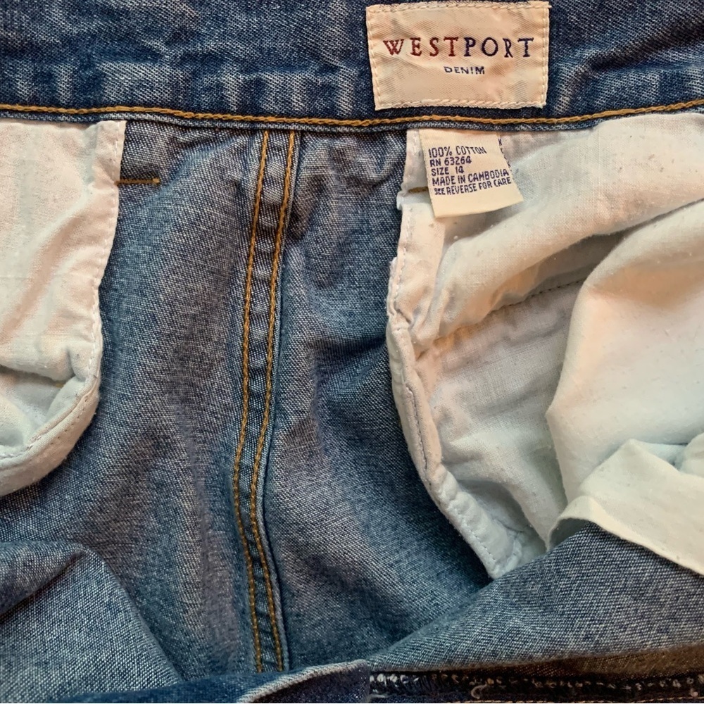 Vintage 1980’s Westport Denim High Waisted Mom Jeans Pleated Front Size 14 RARE - Picture 4 of 12